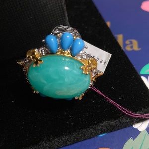 New Size 7 Plunder turquoise ring